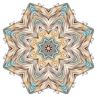 pattern with kaleidoscopic mosaics clipart