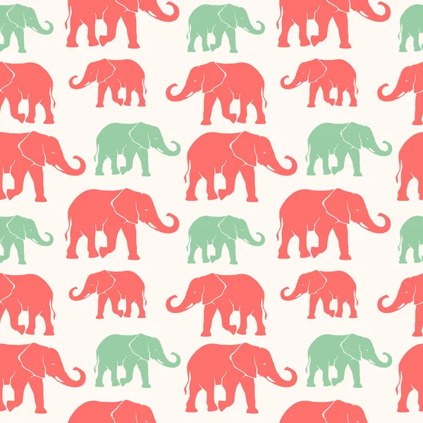 Bezešvé vzor s silueta sloni — Stockový vektor