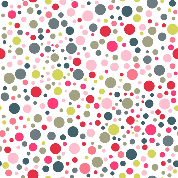 Polka dot seamless pattern in vintage colors — Stock Vector