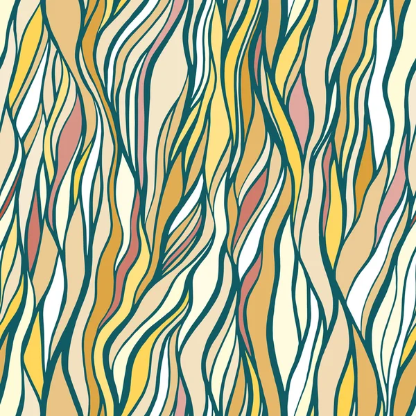 Pola mulus dengan ornamen corat-coret abstrak - Stok Vektor