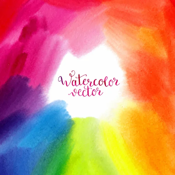 Watercolor hand painted rainbow background — Stock Vector