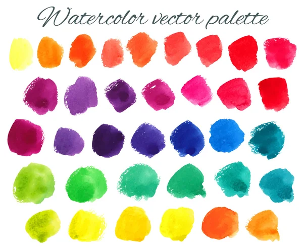 Conjunto de manchas aquarela — Vetor de Stock