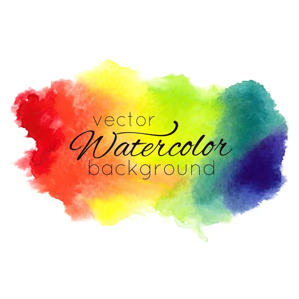 Aquarela pintado à mão arco-íris fundo — Vetor de Stock