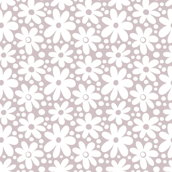 装飾的なデイジーの花のシームレス パターン — ストックベクタ