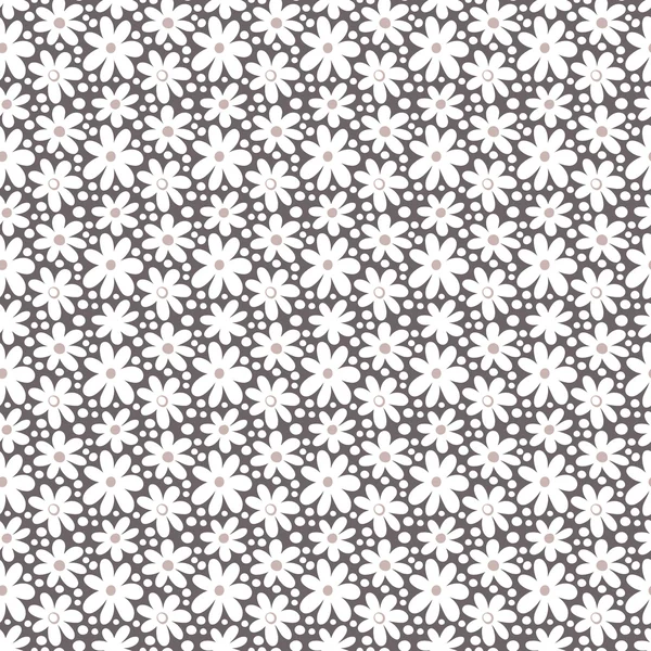 Seamless pattern with decorative daisy flowers — Stock Vector