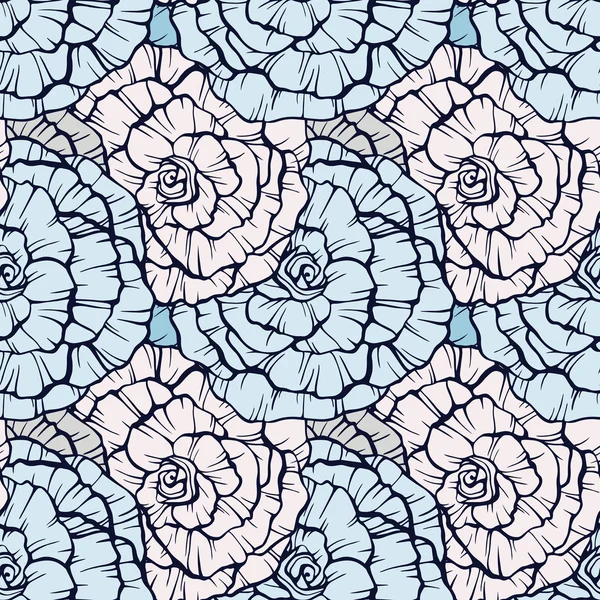 Sømløst mønster med dekorative roser – stockvektor
