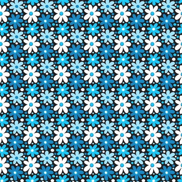 Seamless pattern with decorative daisy flowers — Stock Vector