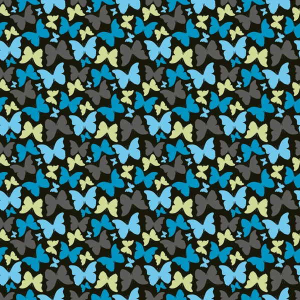 Seamless pattern with butterflies — Stock Vector