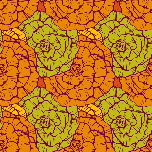 Nahtloses Muster mit dekorativen Rosen — Stockvektor