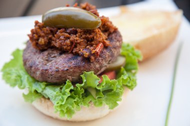 Lezzetli sığır eti burger