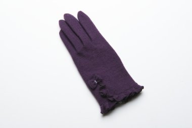 Yün örme eldiven beyaz arka plan üzerinde