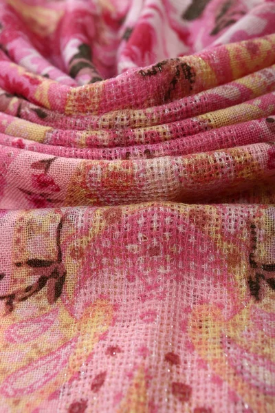 Chinese style pattern made of fabric scarves — Stock Photo, Image