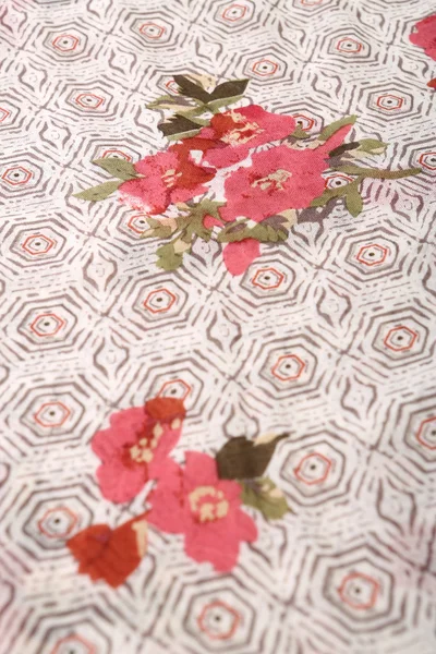 Padrão de estilo chinês feito de lenços de tecido — Fotografia de Stock
