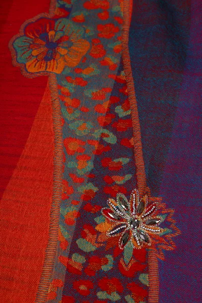 Декорований у китайському стилі картини, зроблені з тканини шарфи — стокове фото