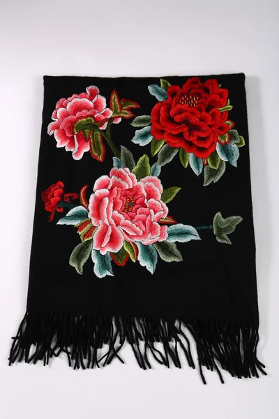 Modèle de style chinois fait de foulards en tissu — Photo