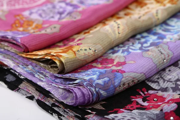 Chinese style pattern made of fabric scarves — Stock Photo, Image