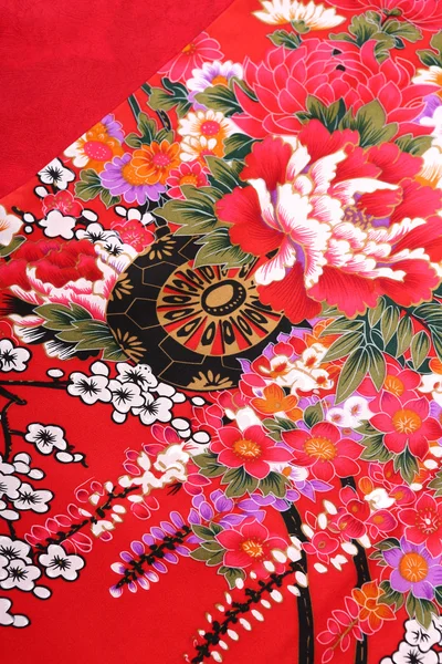 Chinese style pattern made of fabric scarves — Stock Photo, Image