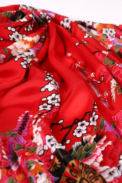 Padrão de estilo chinês feito de lenços de tecido — Fotografia de Stock