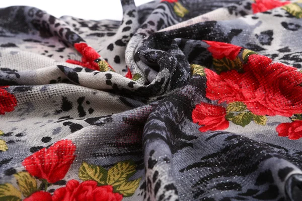 中式风格模式制作的面料围巾 — 图库照片