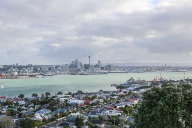 Panoramik şehir Auckland, Yeni Zelanda