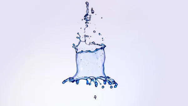 Eine abstrakte Makroaufnahme einer Kollision mit Wassertropfen. — Stockfoto