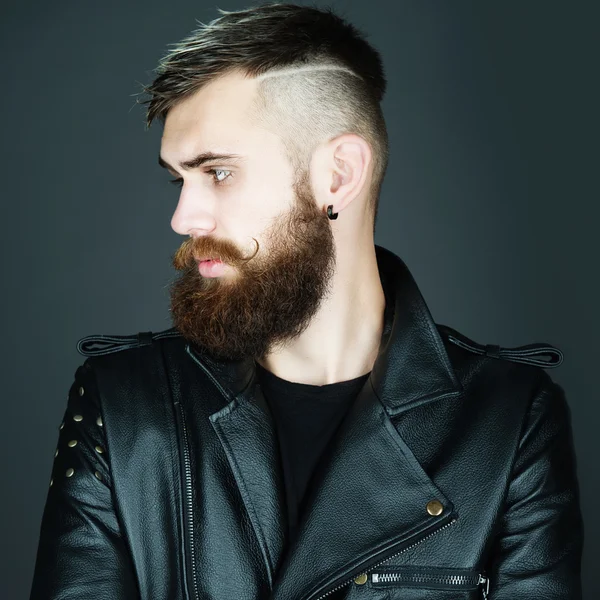 Bearded handsome young man — Stock Photo, Image