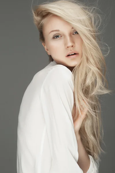 Girl with  healthy long hair Stock Photo