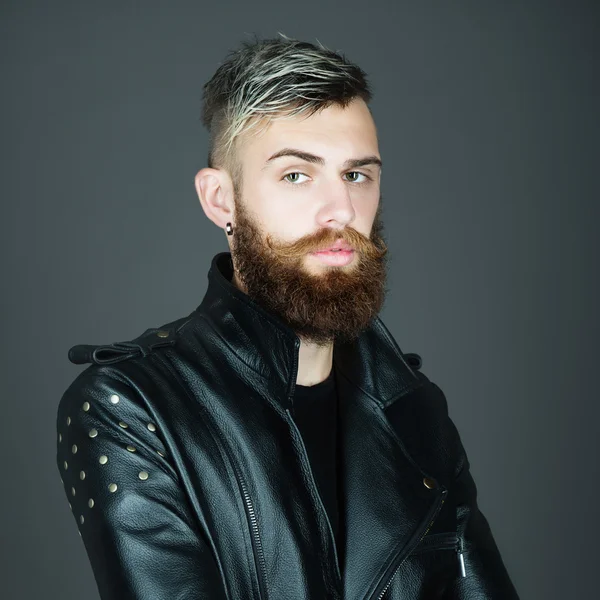 Bearded handsome young man — Stock Photo, Image