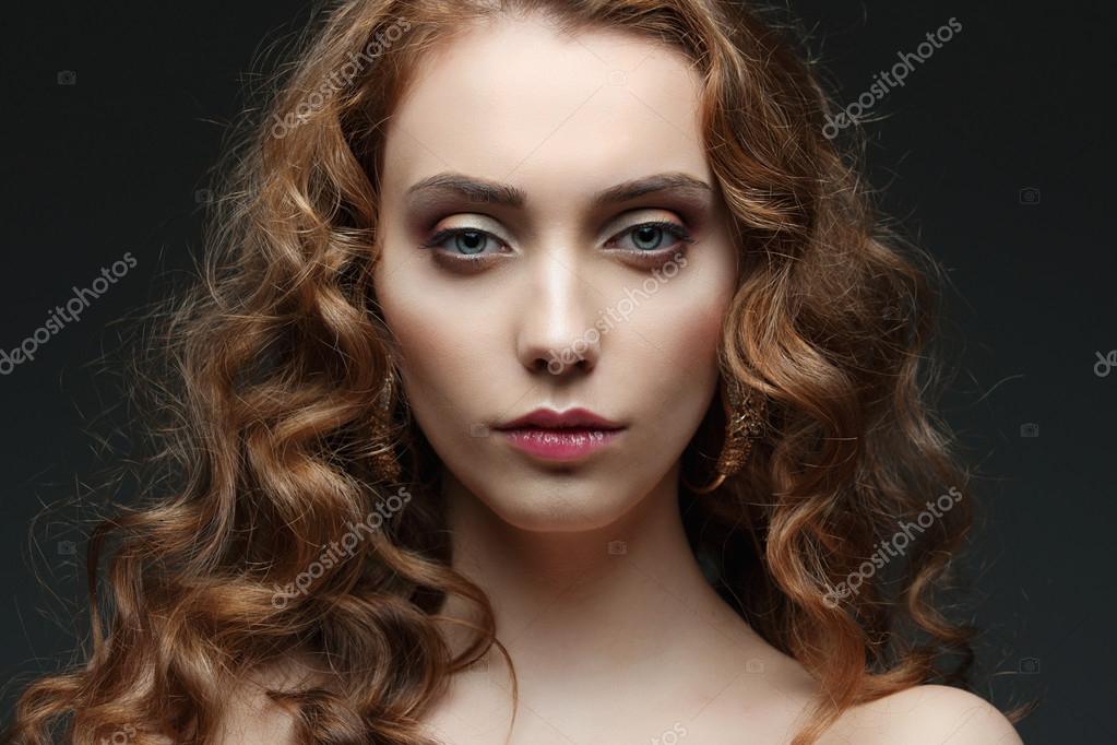 Girls With Red Curly Hair Girl With Red Curly Hair Stock