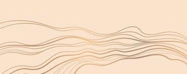 Kumlu arkaplanda altın eğri çizgisi. Lüks vektör arkaplan illüstrasyonu.