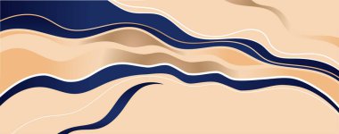 Kağıt kesiği şeklinde altın çizgileri olan doku. Lüks sanat deco arka plan web pankart vektörü.