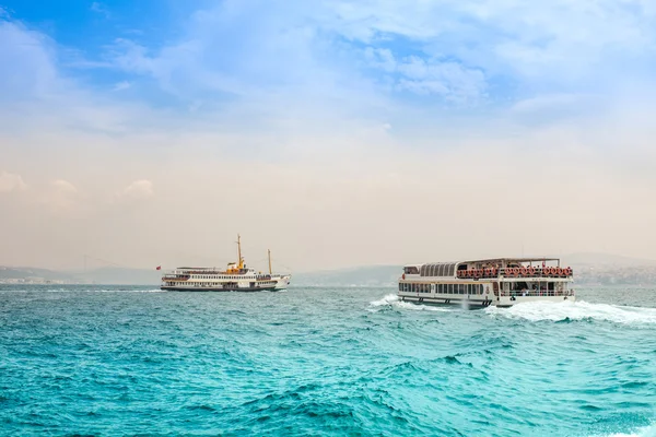 The ferry in the Bosphorus, Istanbul Royalty Free Stock Photos