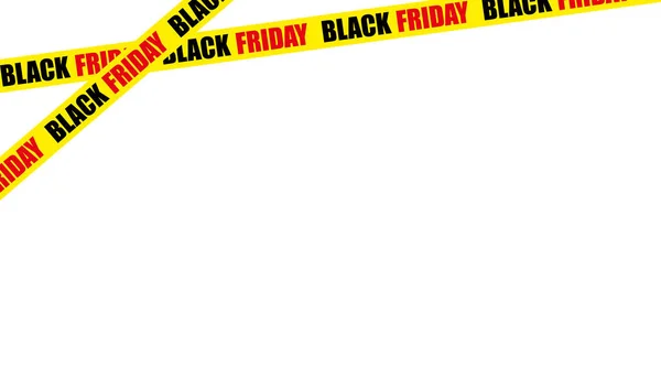 Yellow Ribbon Inscription Black Friday White Background Big Sale Vector — Stock Vector