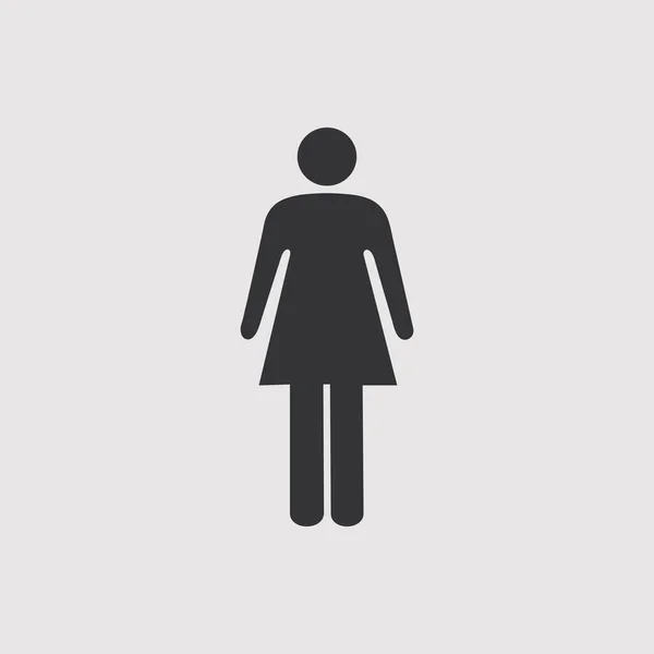 Vrouw Pictogram Vector Illustratie Flat Pictogram Voor Apps Website Black — Stockvector