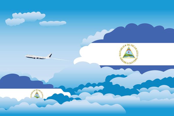 Облака Дня флагов Никарагуа