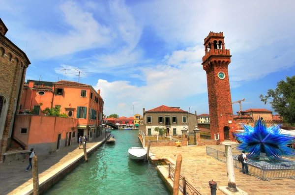 Clock tower in Murano, Italy — Stock Photo, Image