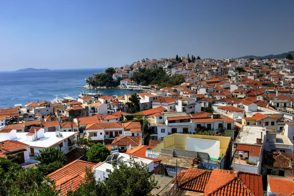 Skiathos porto e città, Grecia — Foto Stock