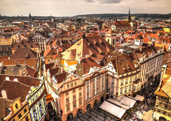 Střechy Praha, Česká republika — Stock fotografie