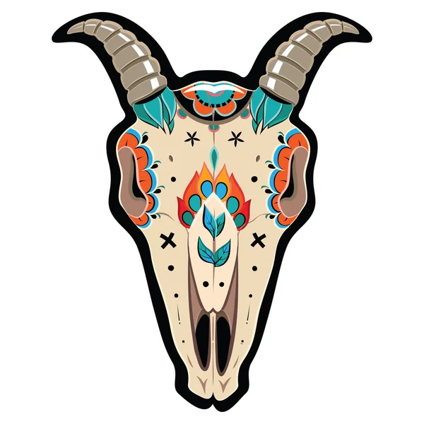 Goat Skull — Stock Vector