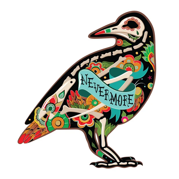 Cuervo colorido — Archivo Imágenes Vectoriales