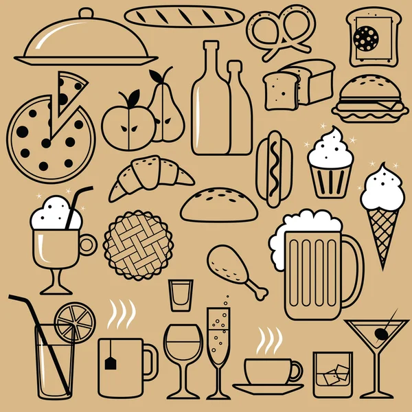 Restaurant Icons — Stock Vector