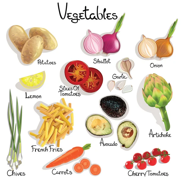 Set di verdure — Vettoriale Stock