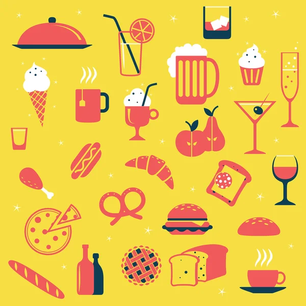 Restaurant Icons — Stock Vector