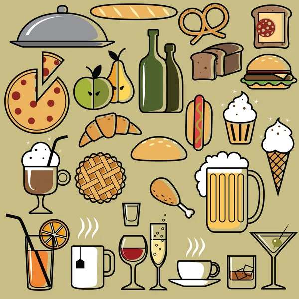 Restaurant Icons — Stock Vector