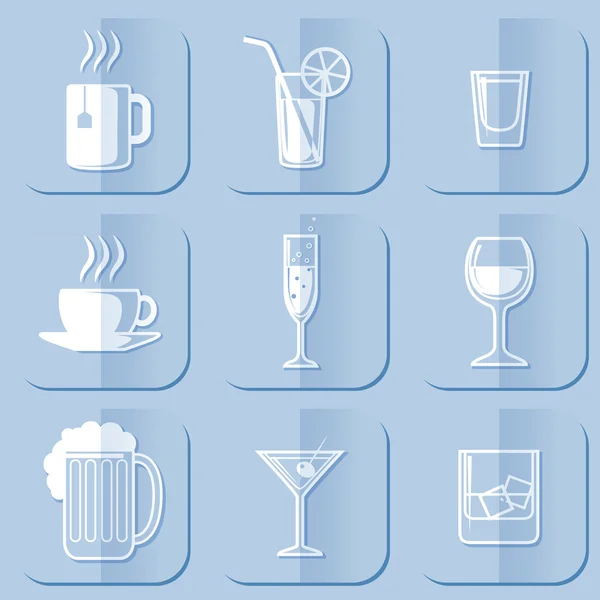 Drinking Icons — Stock Vector