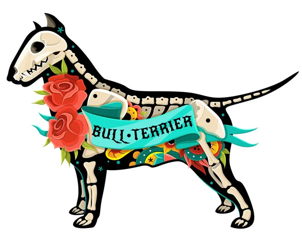 Vector Bull Terrier — Stock Vector