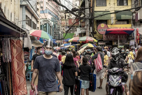 Divisoria Manila Philippines Oct 2020 Bustling Scene Ilaya Street Crowded — Stock Photo, Image