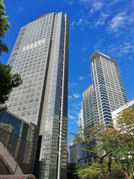 Makati Metro Manila Filipijnen Okt 2020 Twee Iconische Wolkenkrabbers Philippine — Stockfoto