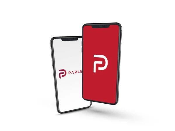 Parler App Obrazovce Mobilu Parler Web Sociálních Sítí — Stock fotografie