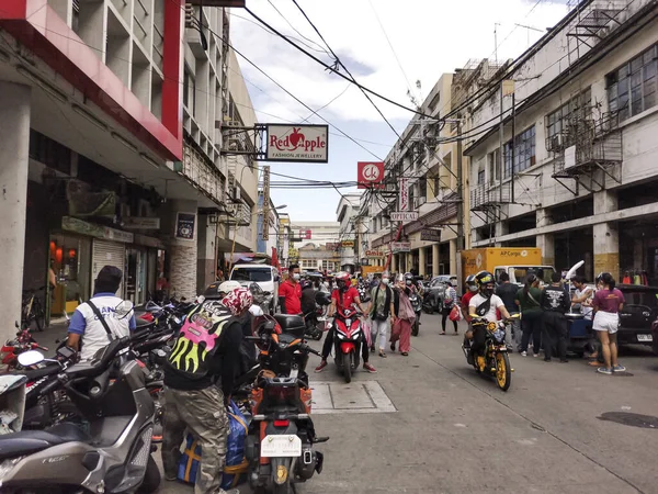 Quiapo Manila Philippinen Nov 2020 Eine Geschäftige Szene Entlang Der — Stockfoto